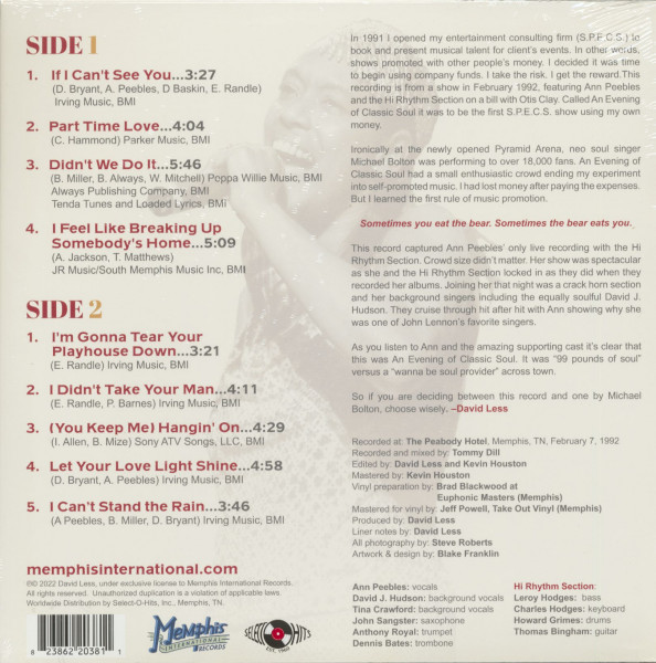 Live In Memphis (LP)