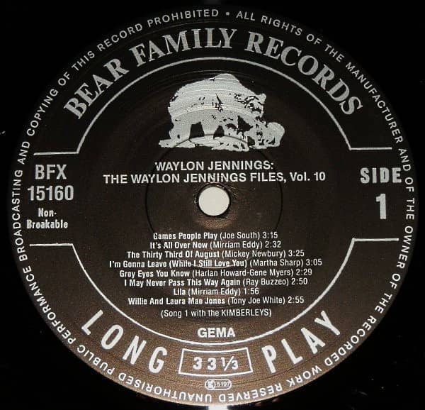 The Waylon Jennings Files, Vol.10 (LP)