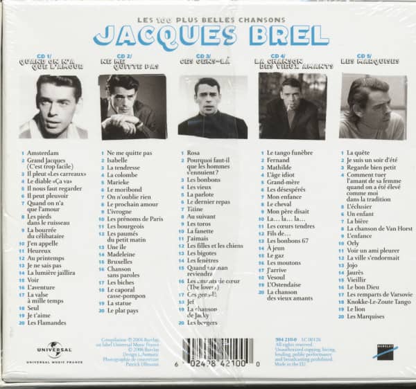 Les 100 Plus Belles Chansons (5-CD-Box-Set)