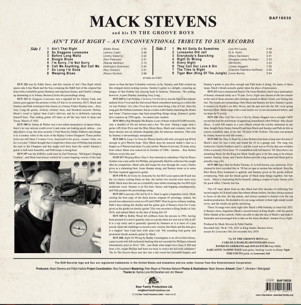 Ain't That Right - An Unconventional Tribute To Sun Records (LP)