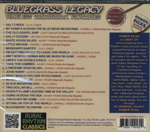 Bluegrass Legacy - Timeless Traditional Favorites (CD)