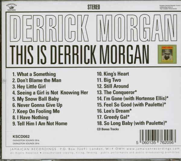 This Is Derrick Morgan (CD)