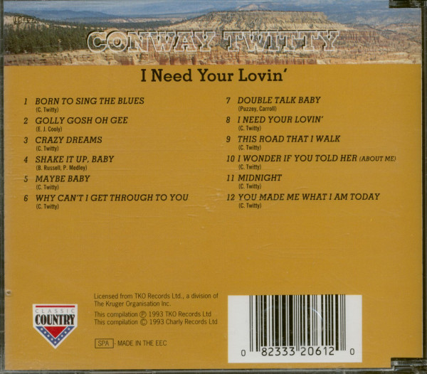 I Need Your Lovin' (CD)