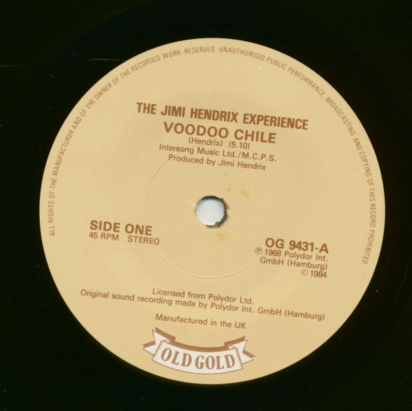 Voodoo Chile - Burning Of The Midnight Lamp (7inch, 45rpm, SC) Voodoo Chile - Burning Of The Midnight Lamp (7inch, 45rpm, SC)