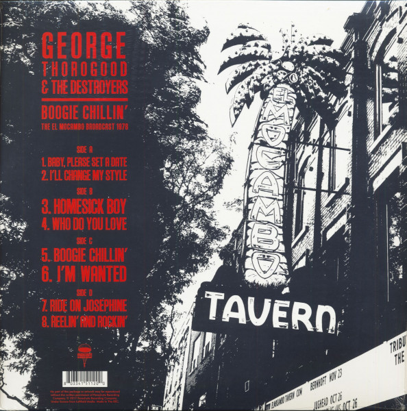 Boogie Chillin' - The El Mocambo Broadcast 1978 (2-LP)