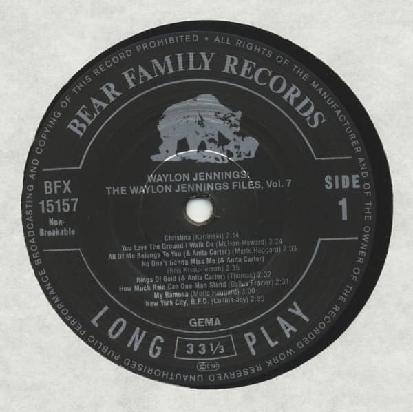 The Waylon Jennings Files, Vol.7 (LP)