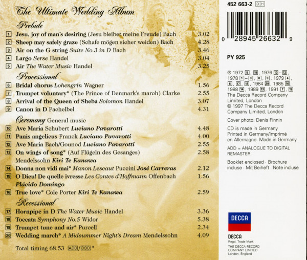 The Ultimate Wedding Album (CD)