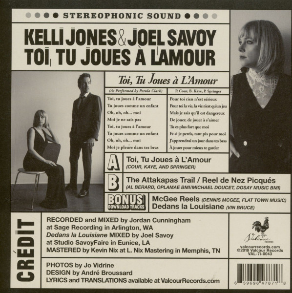 Toi, Tu Joues a L'Amour - The Attakapas Trail (7inch, 45rpm, PS)