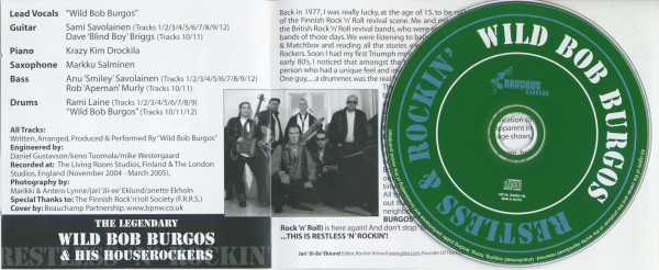 The Legendary Wild Bob Burgos & His Houserockers - Restless 'n' Rockin' (CD)