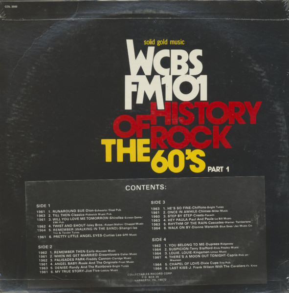 WCBS FM101 - History Of Rock - The 60's Part 1 (2-LP)
