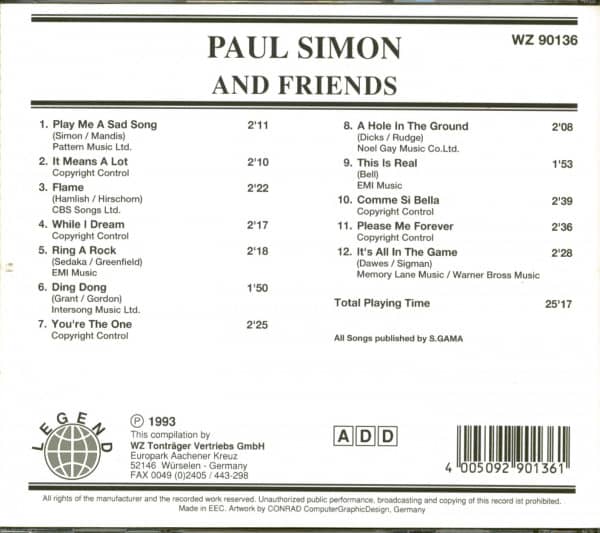 Paul Simon and Friends (CD)