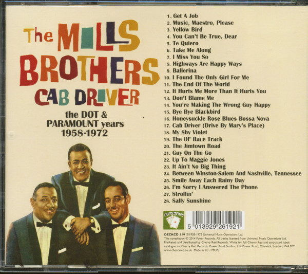Cab Driver - The Dot & Paramount Years 1958-1972 (CD)