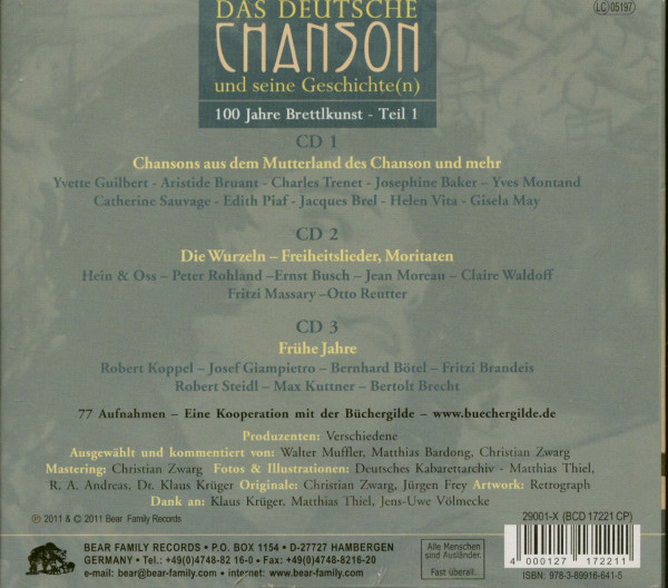 Teil 1 - Das deutsche Chanson 3CD