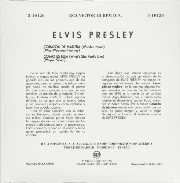 Wooden Heart (7inch, 45rpm, Colored Vinyl, Ltd.)