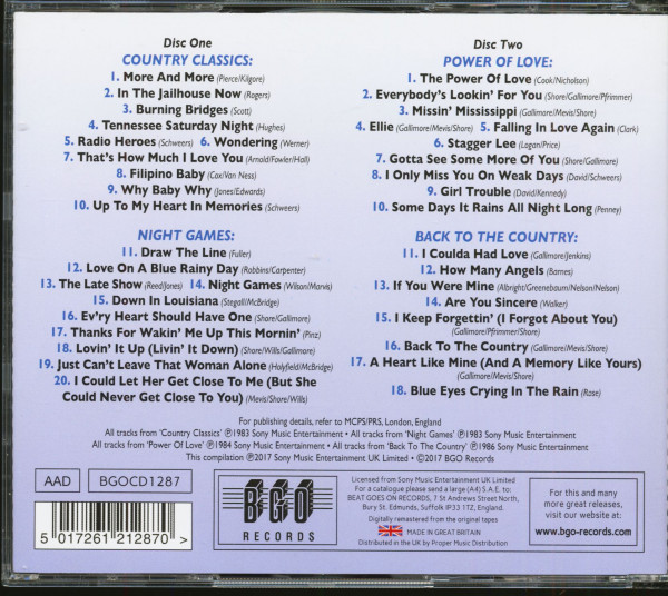 Country Classics-Night Games-Power Of Love-Back To The Country (2-CD)