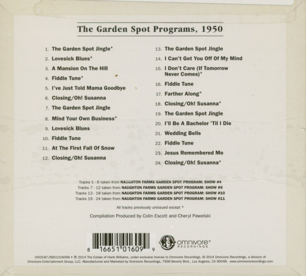 The Garden Spot Programs, 1950 (CD)