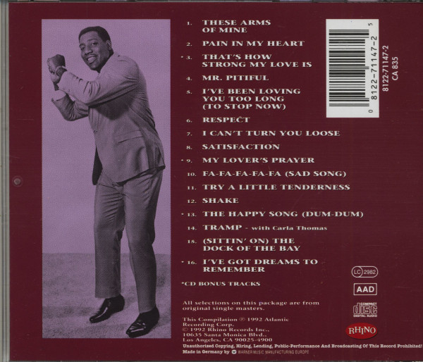 The Very Best Of Otis Redding - Greatest Hits (CD)