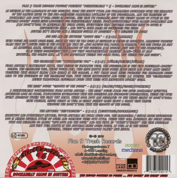 Schnitzelbilly No.5 - Rockabilly Made In Austria (7inch, EP, 33rpm, PS, SC, Black Vinyl)