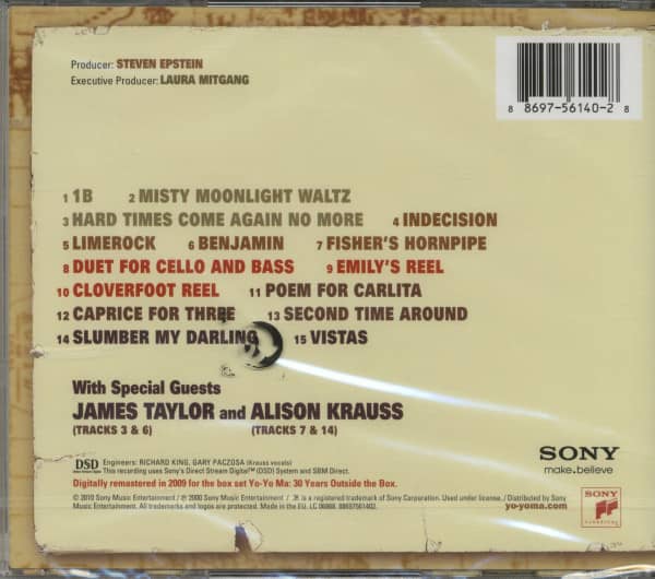 Yo-Yo Ma - Edgar Meyer - Mark O'Connor – Appalachian Journey (CD)