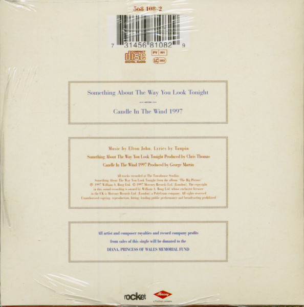 Something About The Way You Look Tonight - Candle In The Wind 1997 (CD)