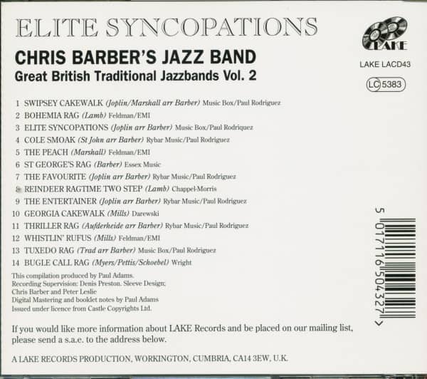 Elite Syncopations - Great British Traditional Jazzbands Vol.2 (CD)