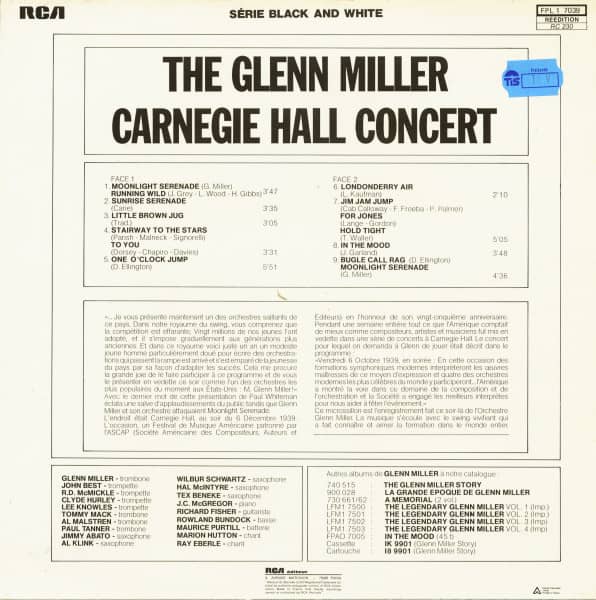 The Glenn Miller Carnegie Hall Concert (LP)