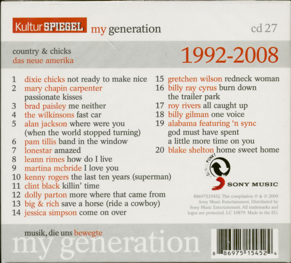 My Generation - Country & Chicks - 2001 (CD)