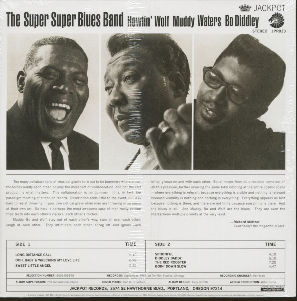 Howlin' Wolf, Muddy Waters, Bo Diddley (LP,180g Vinyl, Ltd.)