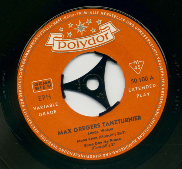 Max Gregers Tanz Turnier - Langsamer Walzer & Tango (7inch, 45rpm, EP, PS)