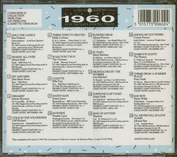 A Series - 25 Years Of Rock 'N' Roll 1960 (CD)