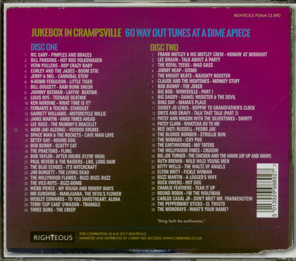 Jukebox In Crampsville - 60 Way Out Tunes At A Dime A Piece (2-CD)