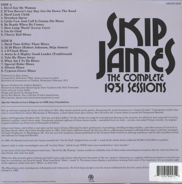 The Complete 1931 Sessions (LP)