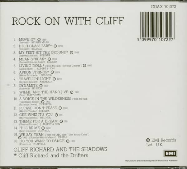 Rock On With Cliff (CD)