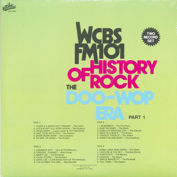WCBS FM101 - History Of Rock - The Doo-Wop Era Part 1 (2-LP)