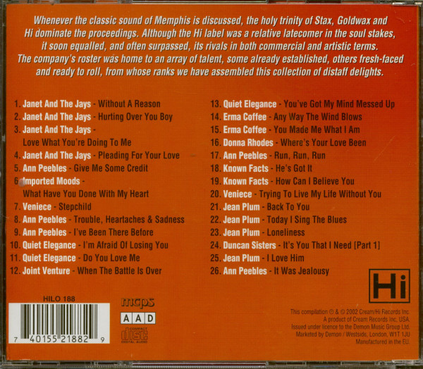 Troubles, Heartaches & Sadness - Hi Records Deep Soul Sisters 1966-76 (CD)