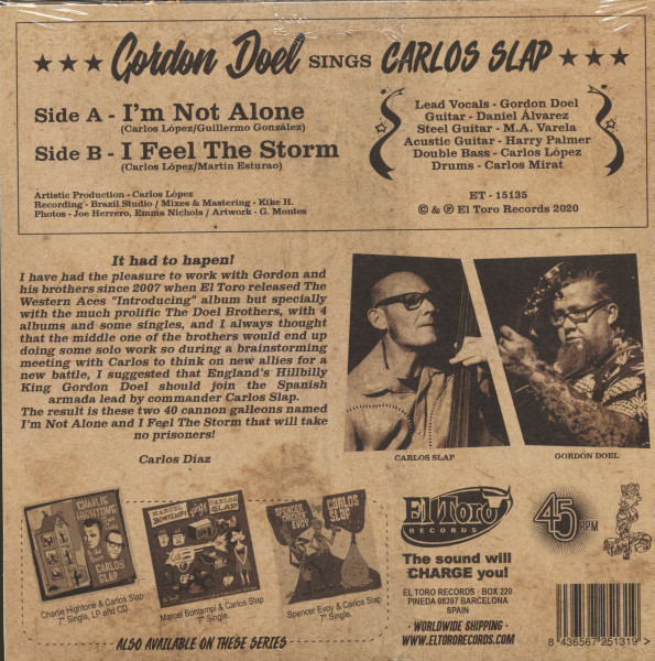 Gordon Doel Sings Carlos Slap (7inch, 45rpm, PS)