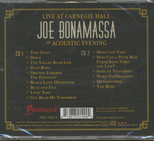 Live At Carnegie Hall - An Acoustic Evening (2-CD)