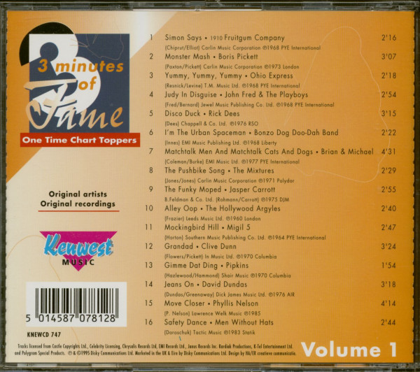 3 Minutes Of Fame Vol.1 (CD)