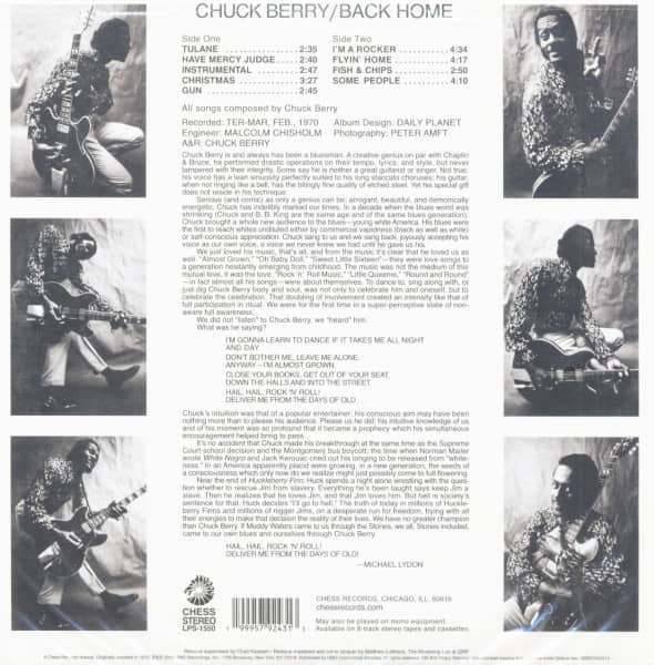 Back Home (Chess Records Acoustic Sounds)(remastered) (LP, 180g Vinyl)