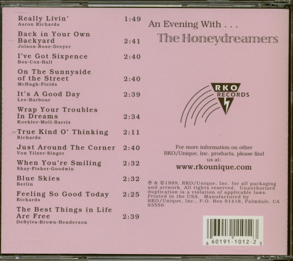 An Evening With The Honeydreamers (CD)
