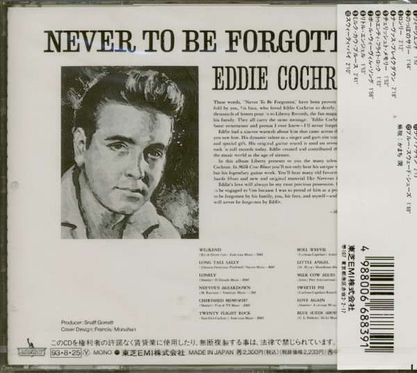 Never To Be Forgotten (CD, Japan)