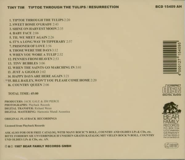 Tiptoe Through The Tulips - Resurrection (CD)