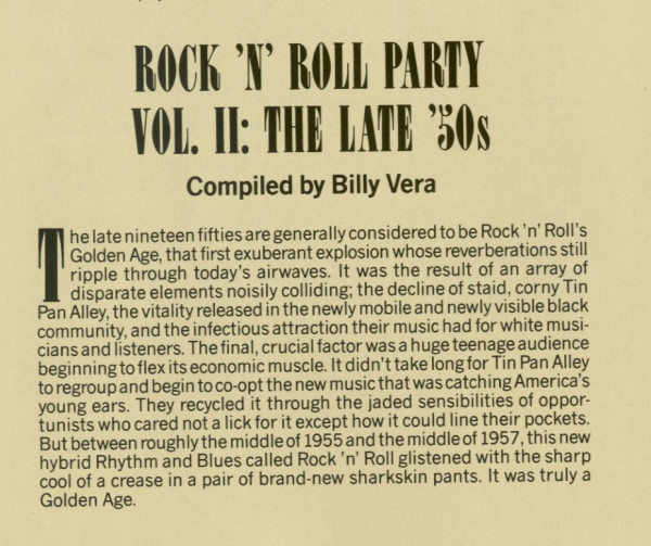 Rock & Roll Party Vol.2 - The Late 50s (CD)