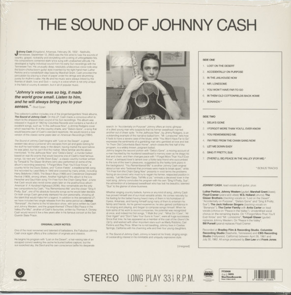 The Sound Of Johnny Cash (LP, 180g Vinyl, Ltd.)