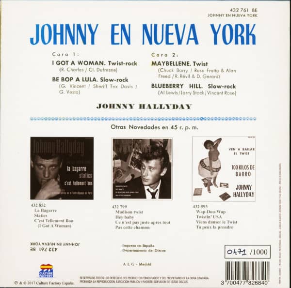 Johnny En Nueva York (7inch, EP, 45rpm, PS, SC, Purple Vinyl, Ltd.)
