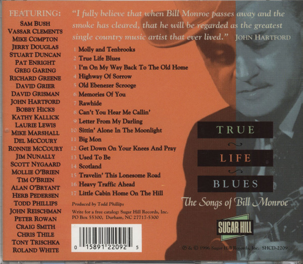 True Life Blues - Songs Of Bill Monroe (CD)