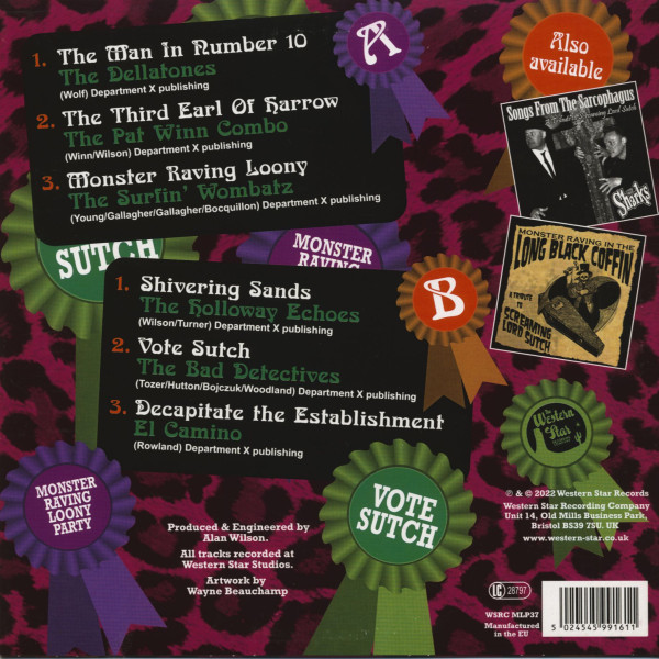 A Tribute To Screaming Lord Sutch - Decapitate The Establishment! (LP, 10inch colored Vinyl)