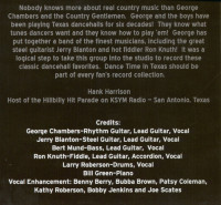 Preview: George Chambers And The Country Gentlemen - Dance Time In Texas (CD) Preview: George Chambers And The Country Gentlemen - Dance Time In Texas (CD)