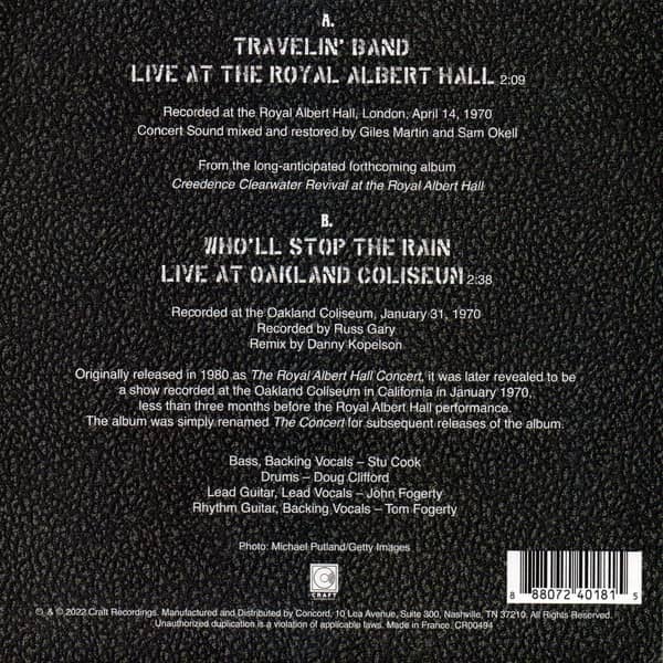 Travelin' Band - Who'll Stop The Rain (7inch, 45rpm, PS)