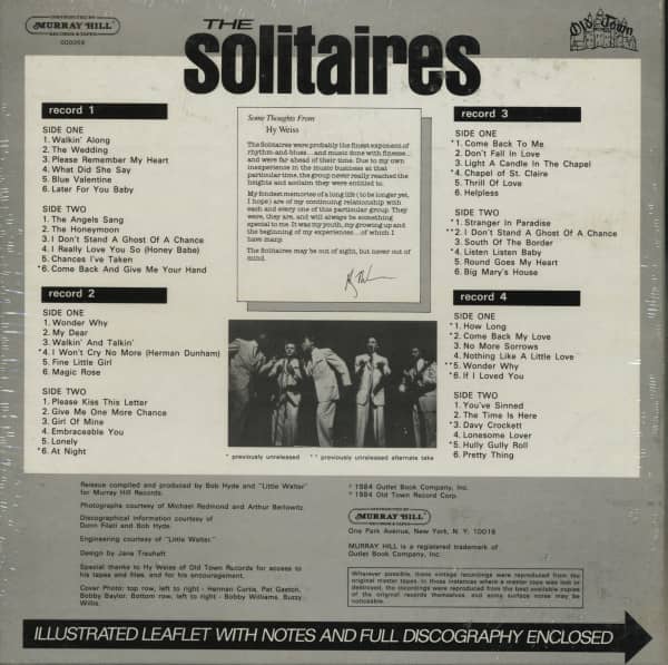 The Solitaires - For Collectors Only (4-LP Box)